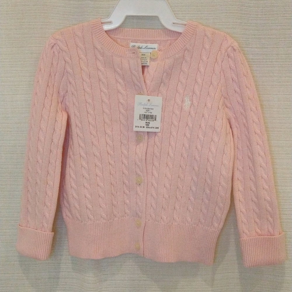 Ralph Lauren Baby Girls' Cable-Knit Cardigan